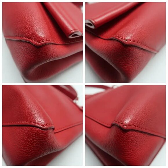 Louis Vuitton Lockme Red Leather Satchel 1022-032225 - Picture 6 of 12